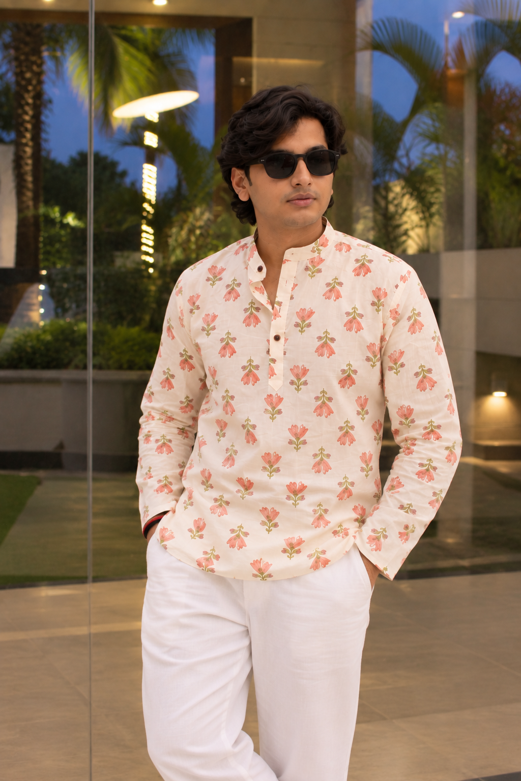 Gul - Printed Cotton Short Kurta