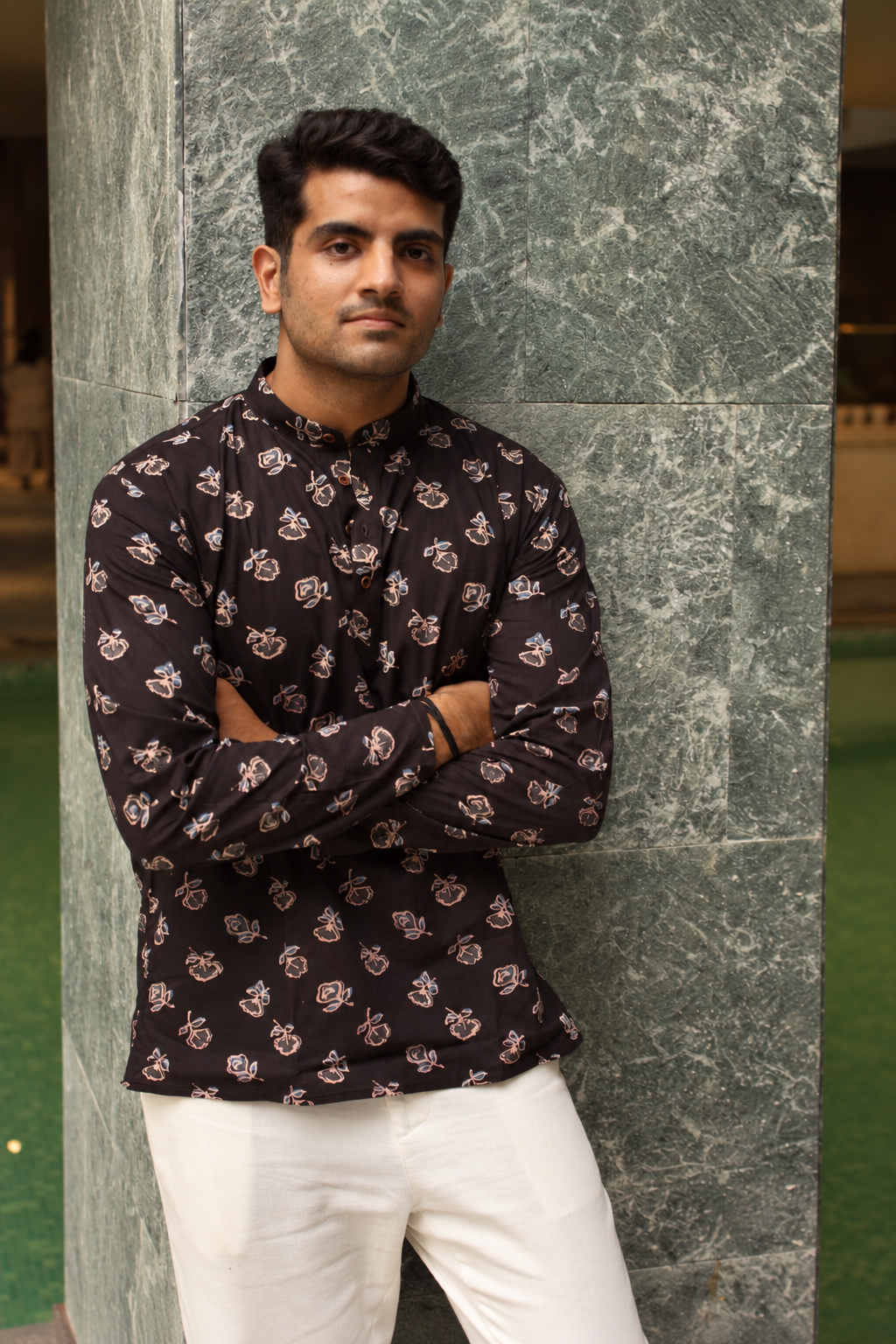 Saanjh - Printed Cotton Short Kurta
